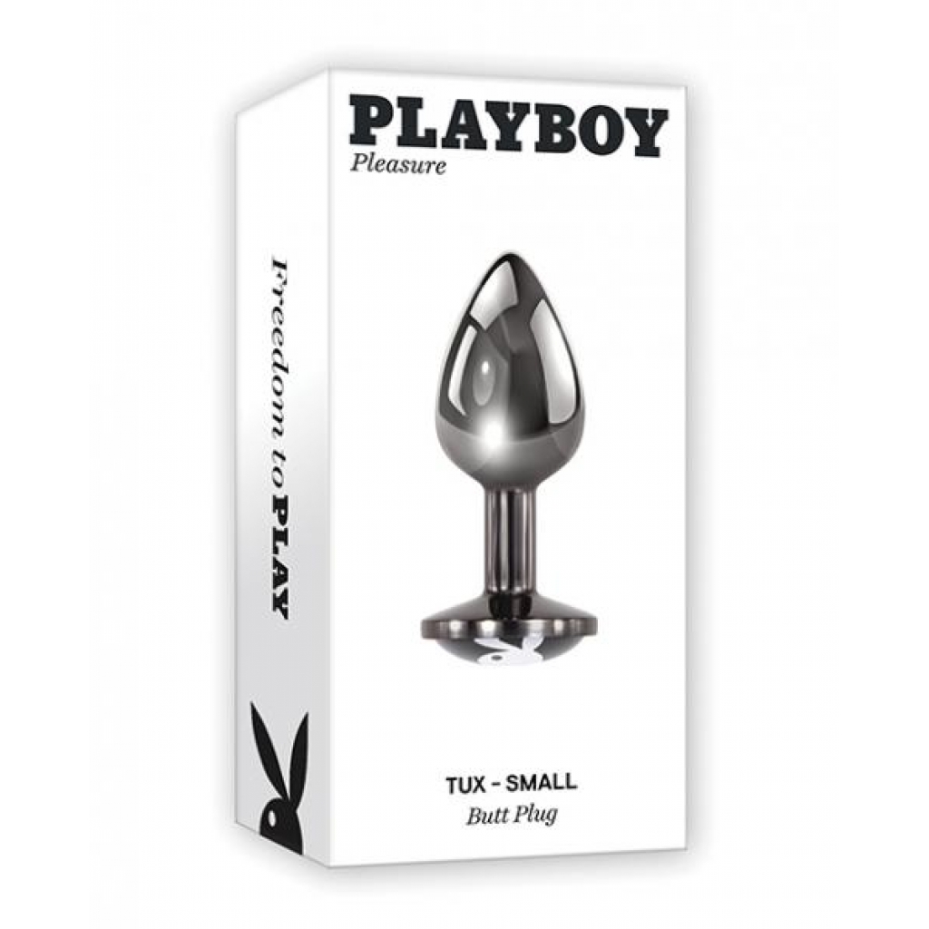 Playboy Pleasure Tux Butt Plug - Small - Silver