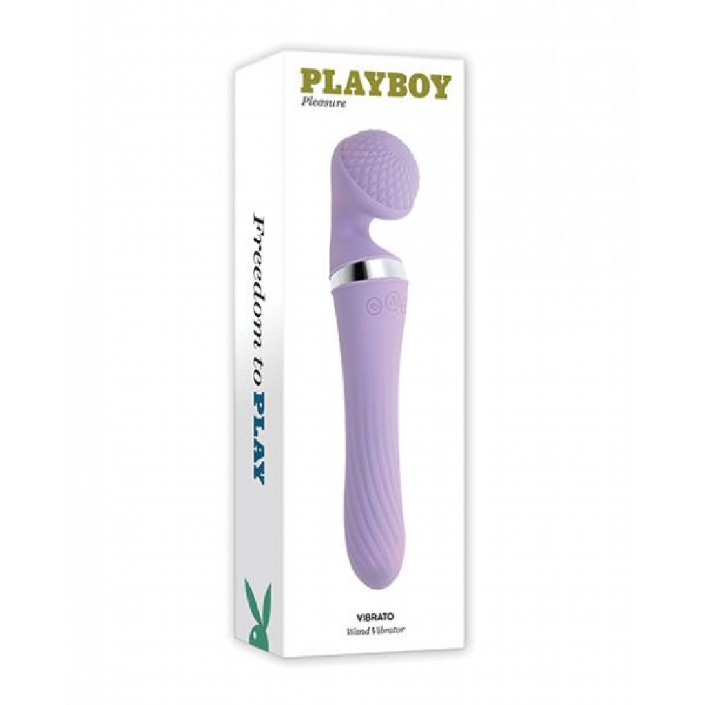 Playboy Pleasure Vibrato Wand Vibrator - Lilac Purple