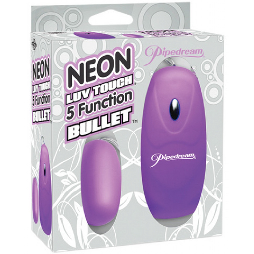 Neon Luv Touch Bullet - 5-Function Purple Delight