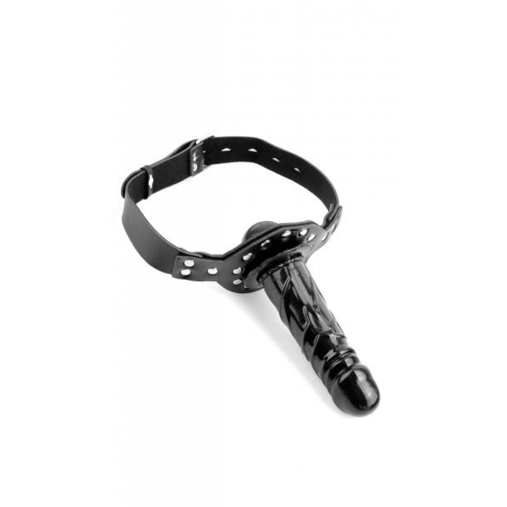 Deluxe Ball Gag With Dildo - Black