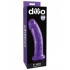 Dillio Purple 8 Inches Slim Realistic Dildo