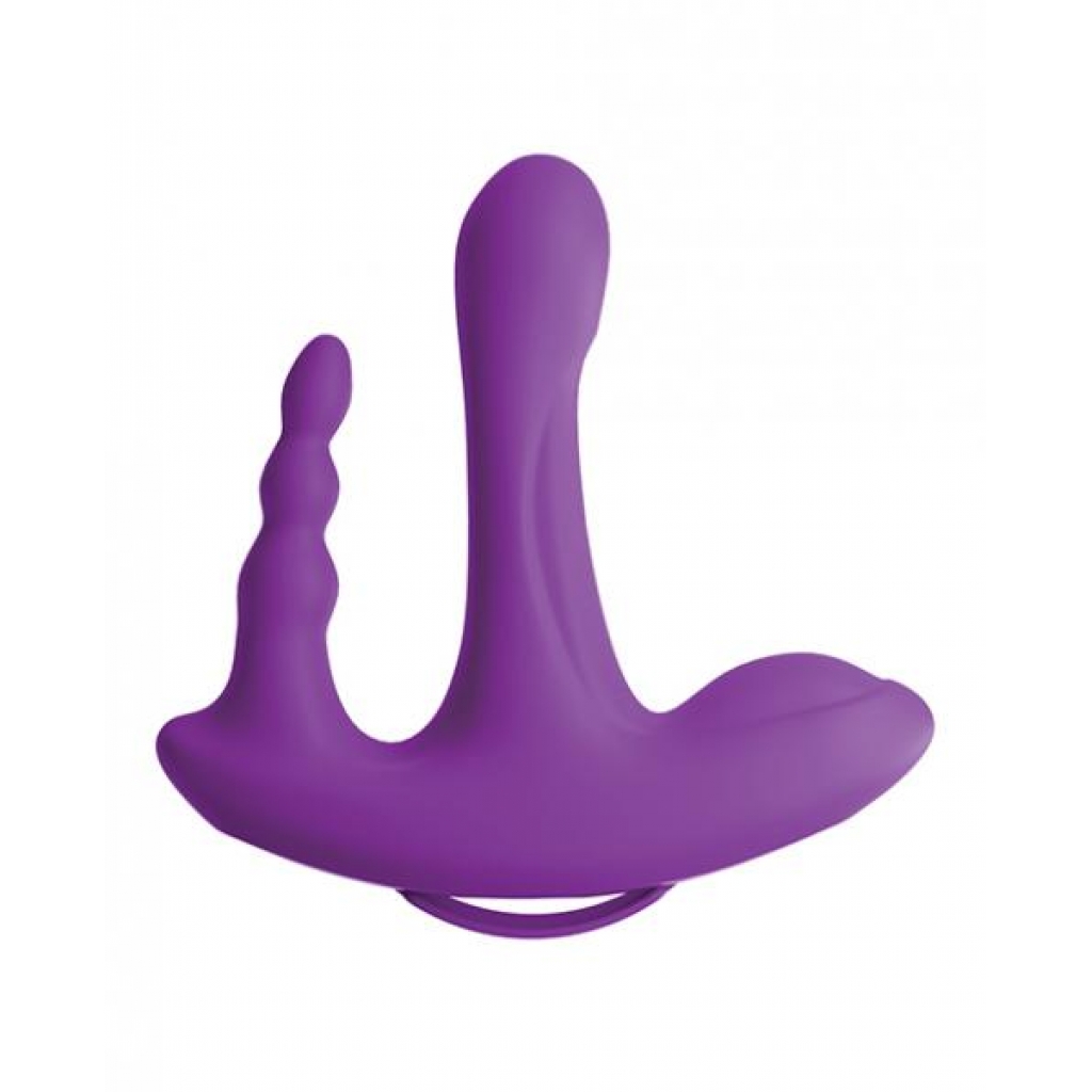 3Some Rock N Ride Silicone Vibrator - Purple