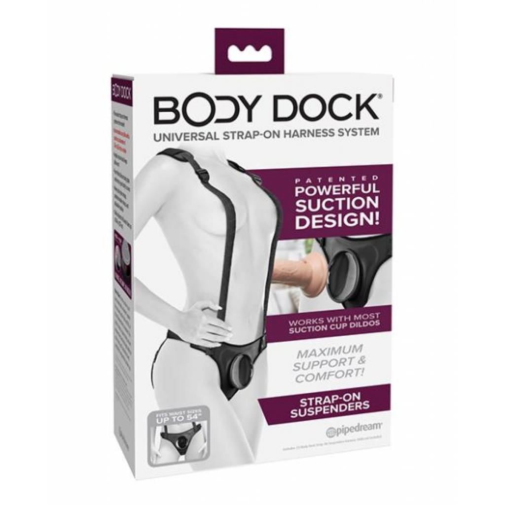 Body Dock Strap-On Suspenders - Black