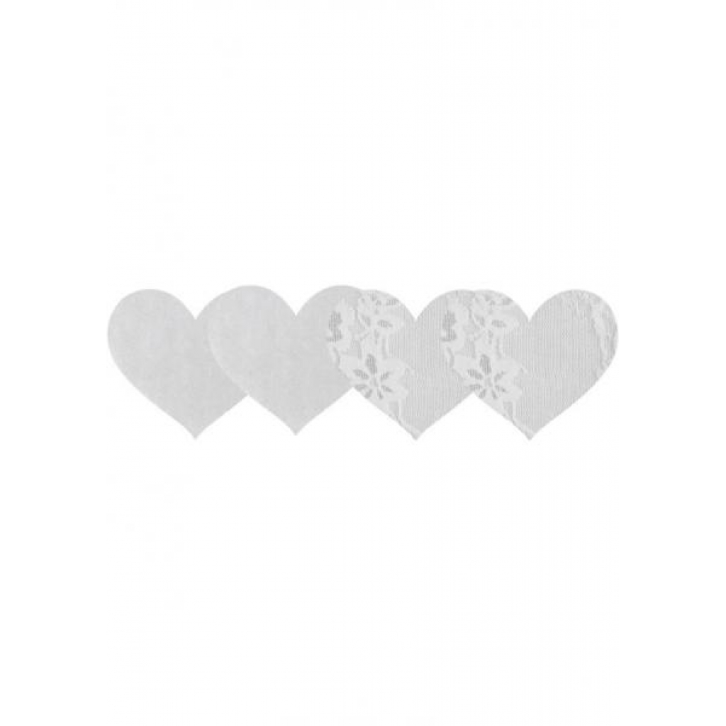 Luminous Hearts Pasties - White - 2 Pack