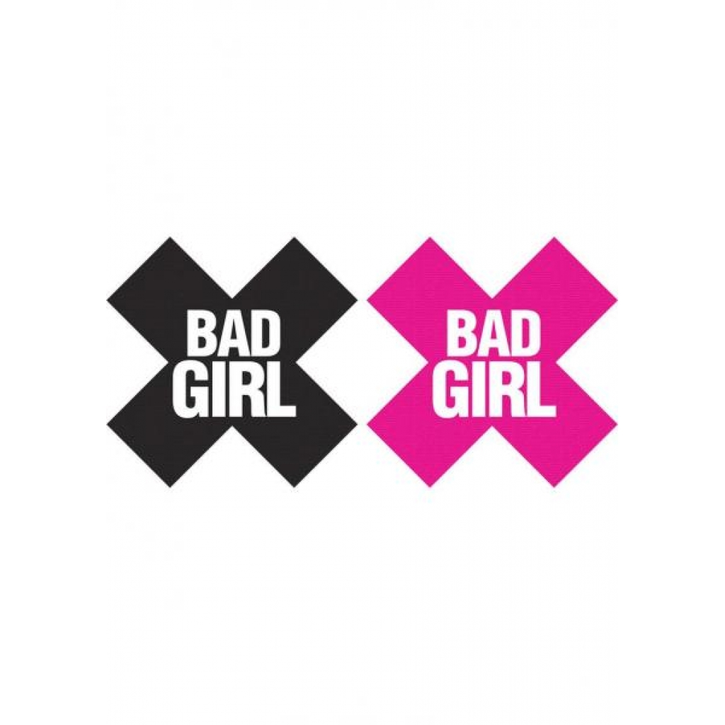 Bad Girl X Pasties - Black and Pink