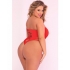 Pink Lipstick Juicebox Seamless Bodysuit - Red 1X/2X