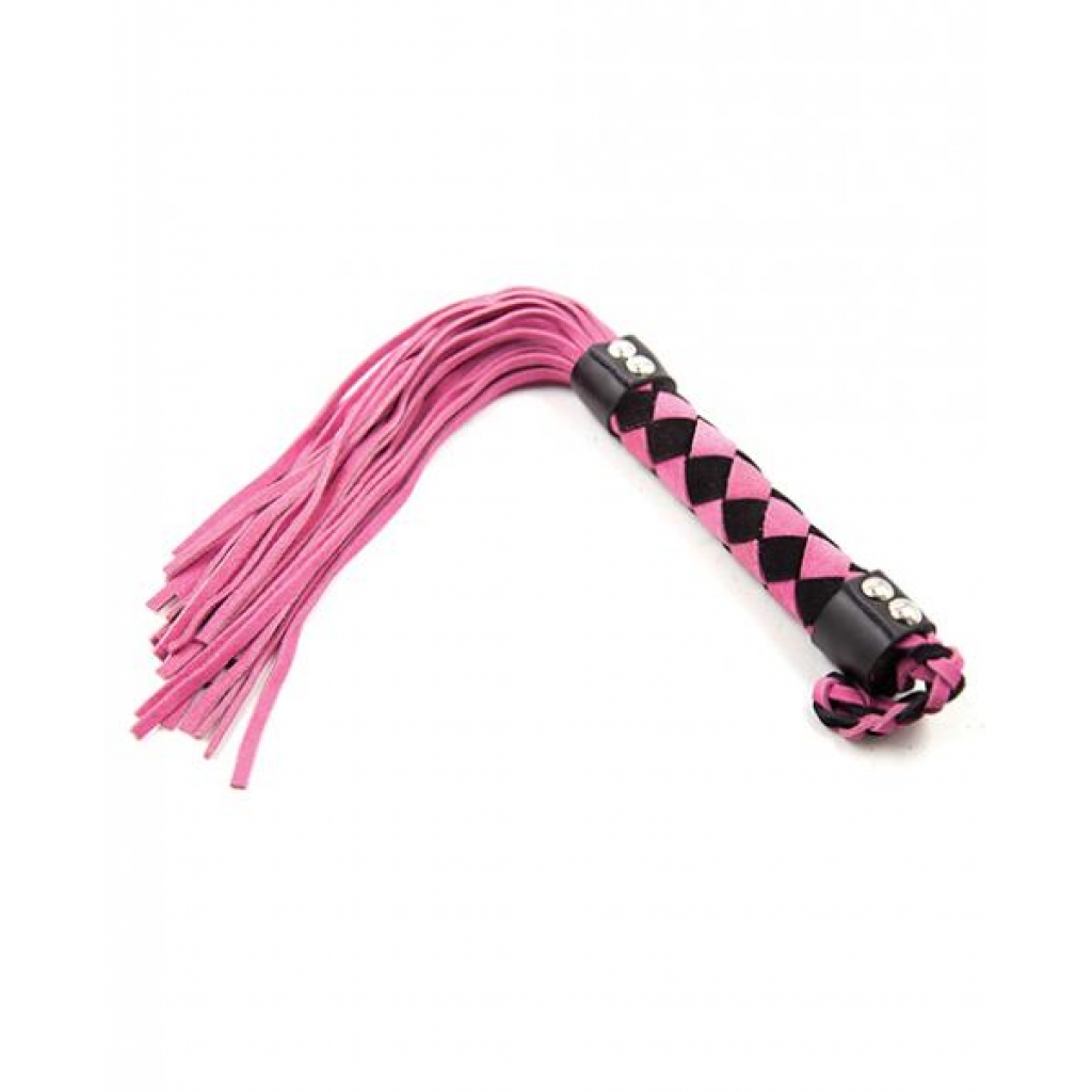 Plesur Leather Flogger - 15 Inches - Pink