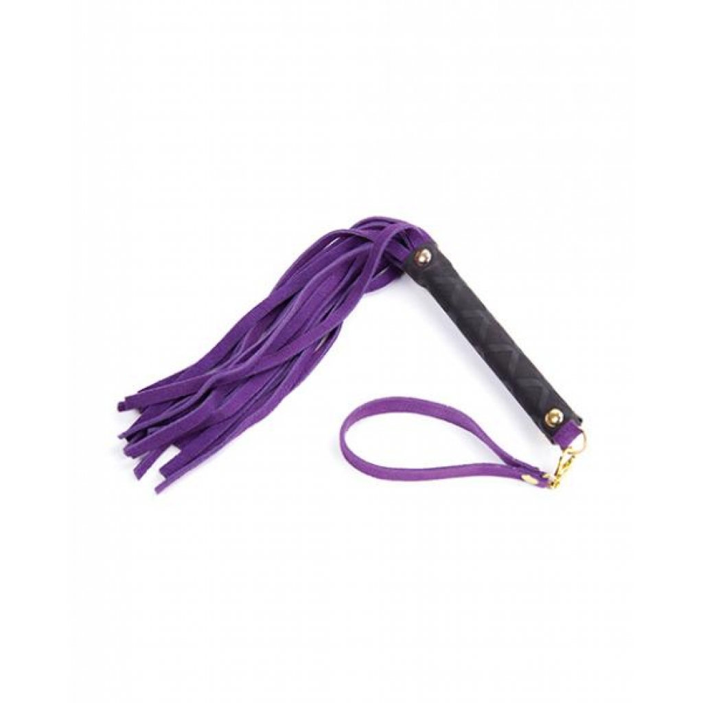 Plesur Mini Leather Flogger - Purple Sensation