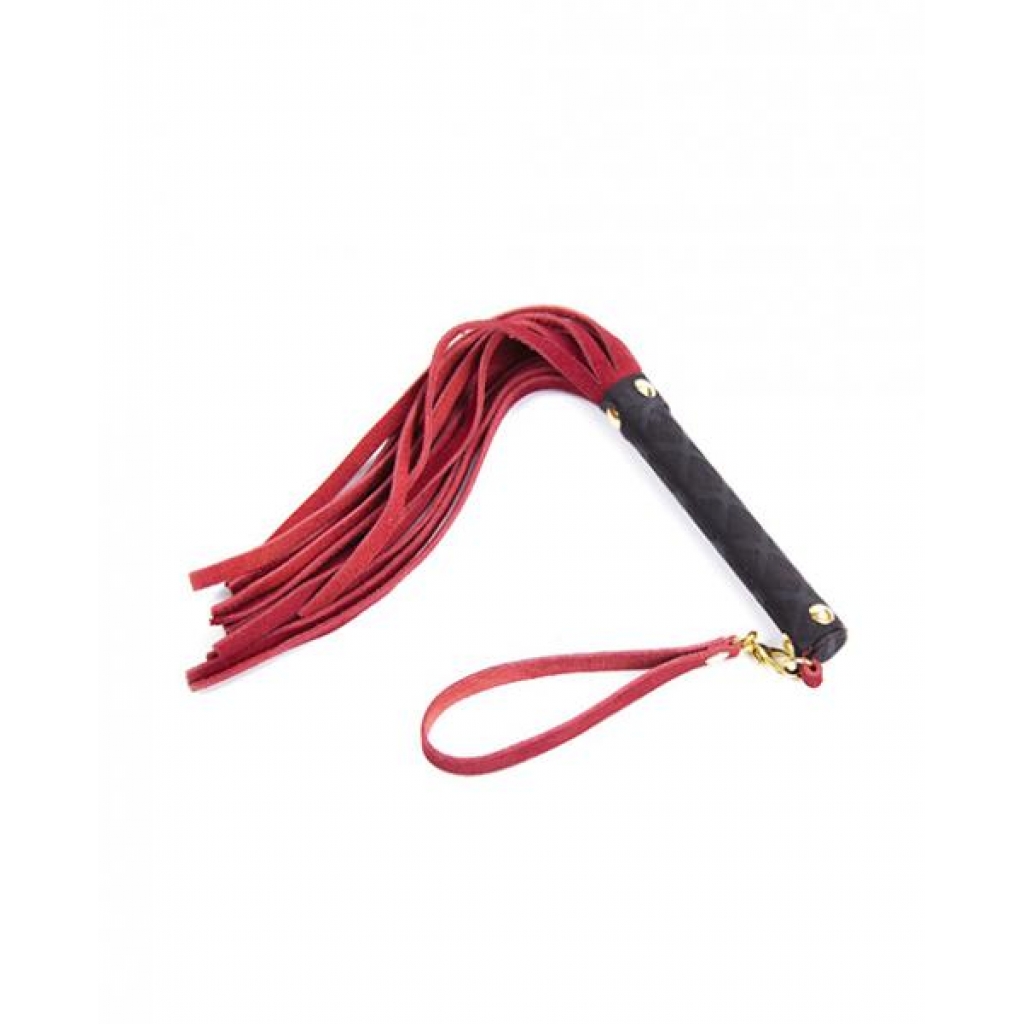 Plesur Mini Leather Flogger - Red