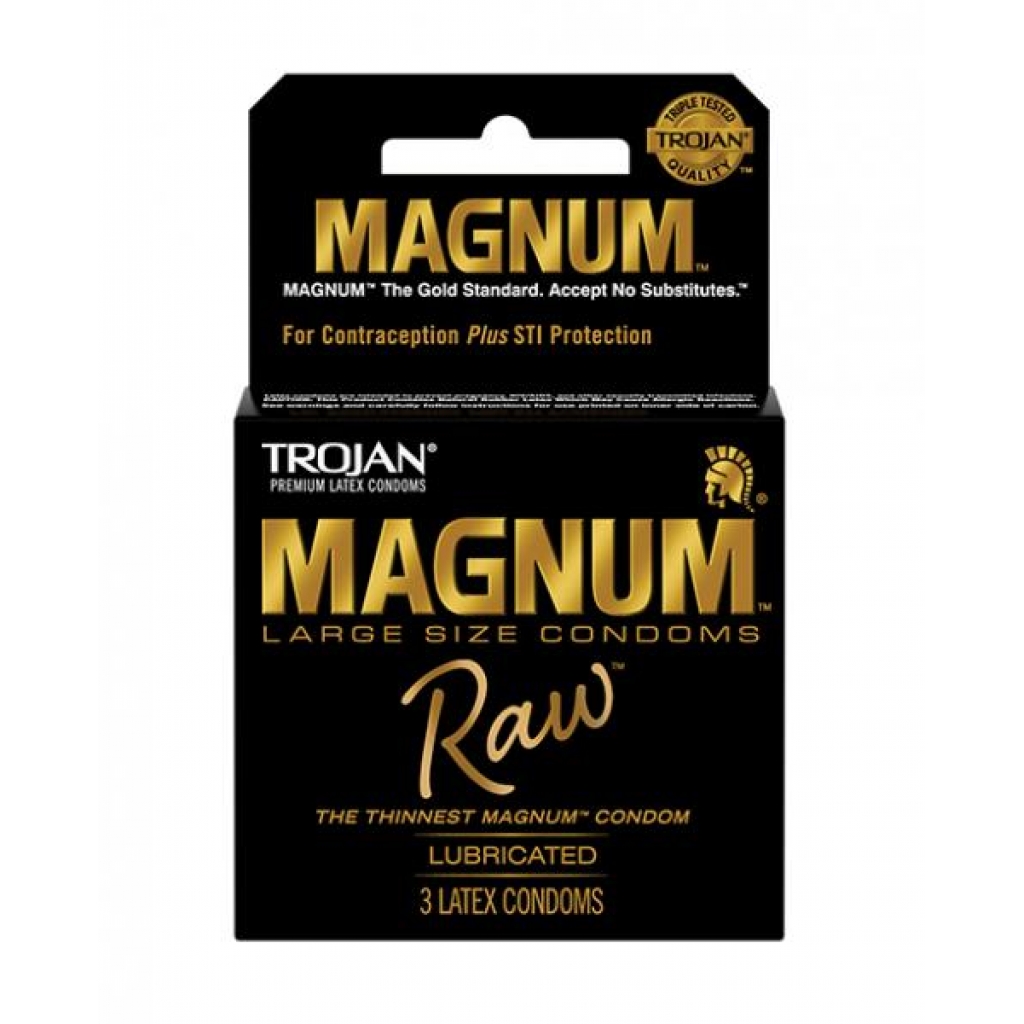 Trojan Magnum Raw Condoms - Pack of 3