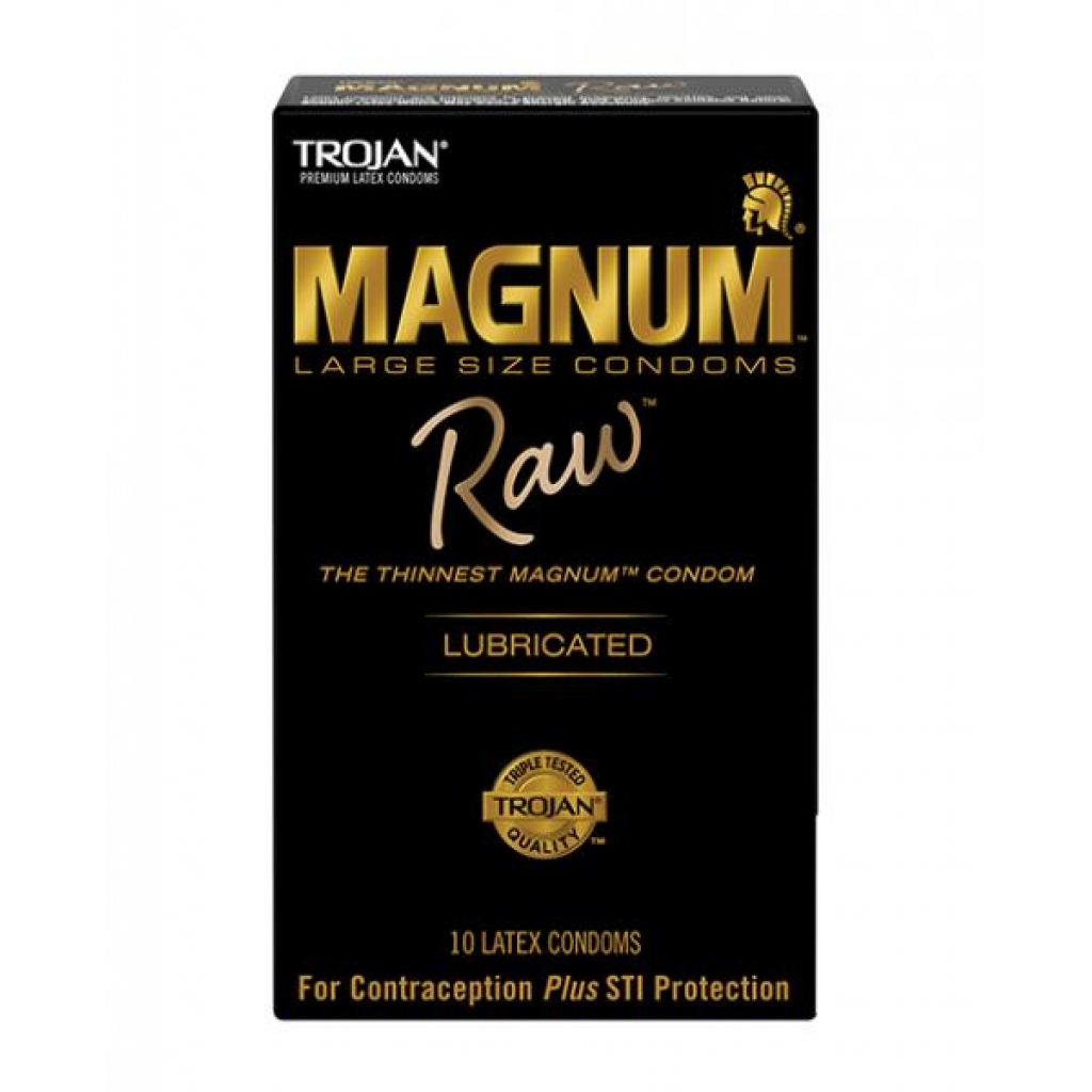 Trojan Magnum Raw Condoms - Pack of 10