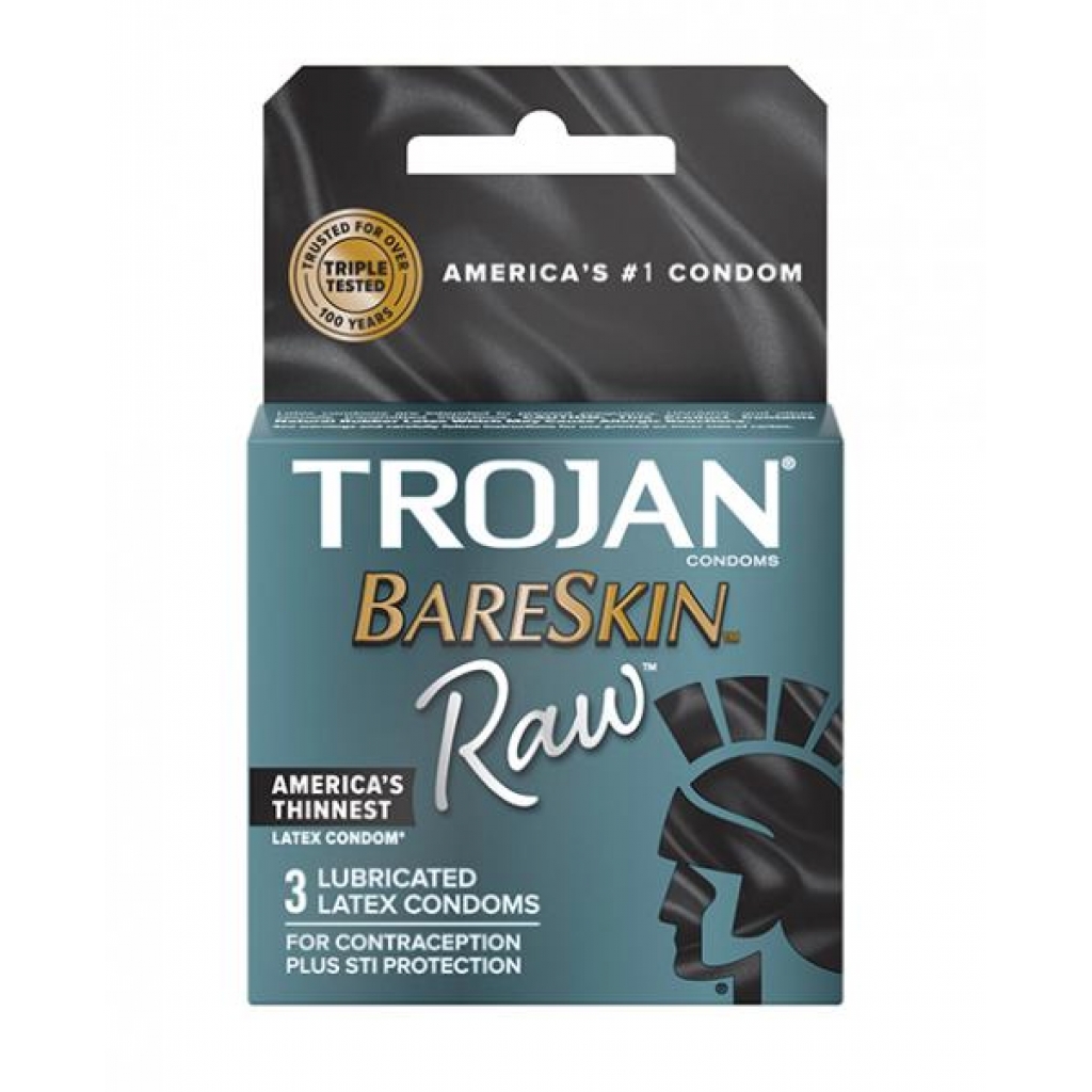 Trojan Bareskin Raw Condom - Pack of 3