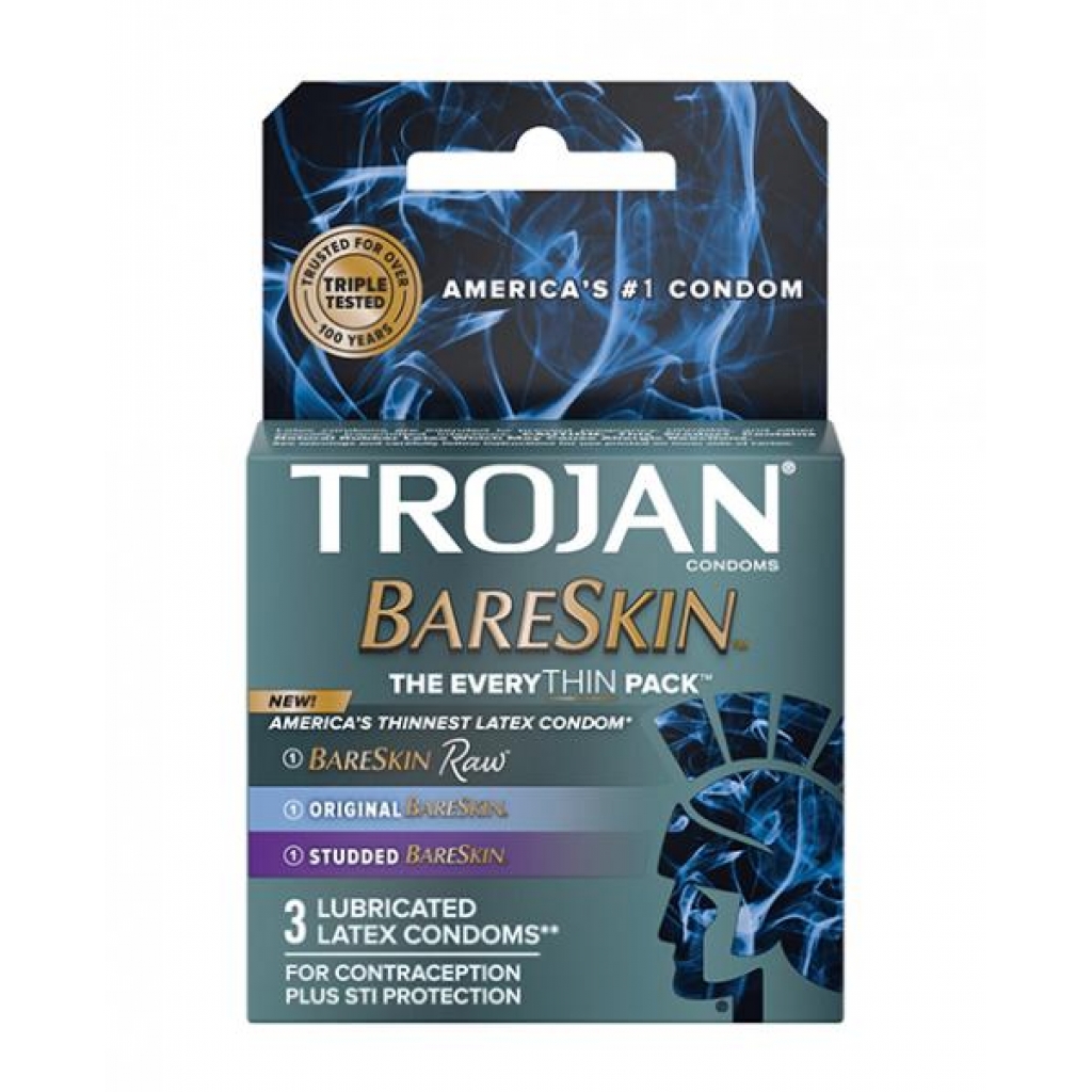 Trojan Bareskin Everything Condom - Variety Pack of 3