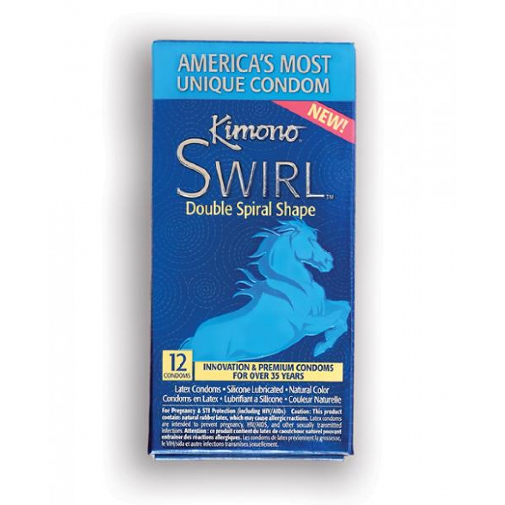 Kimono Swirl Condom - Pack of 12 - Enhance Your Intimacy