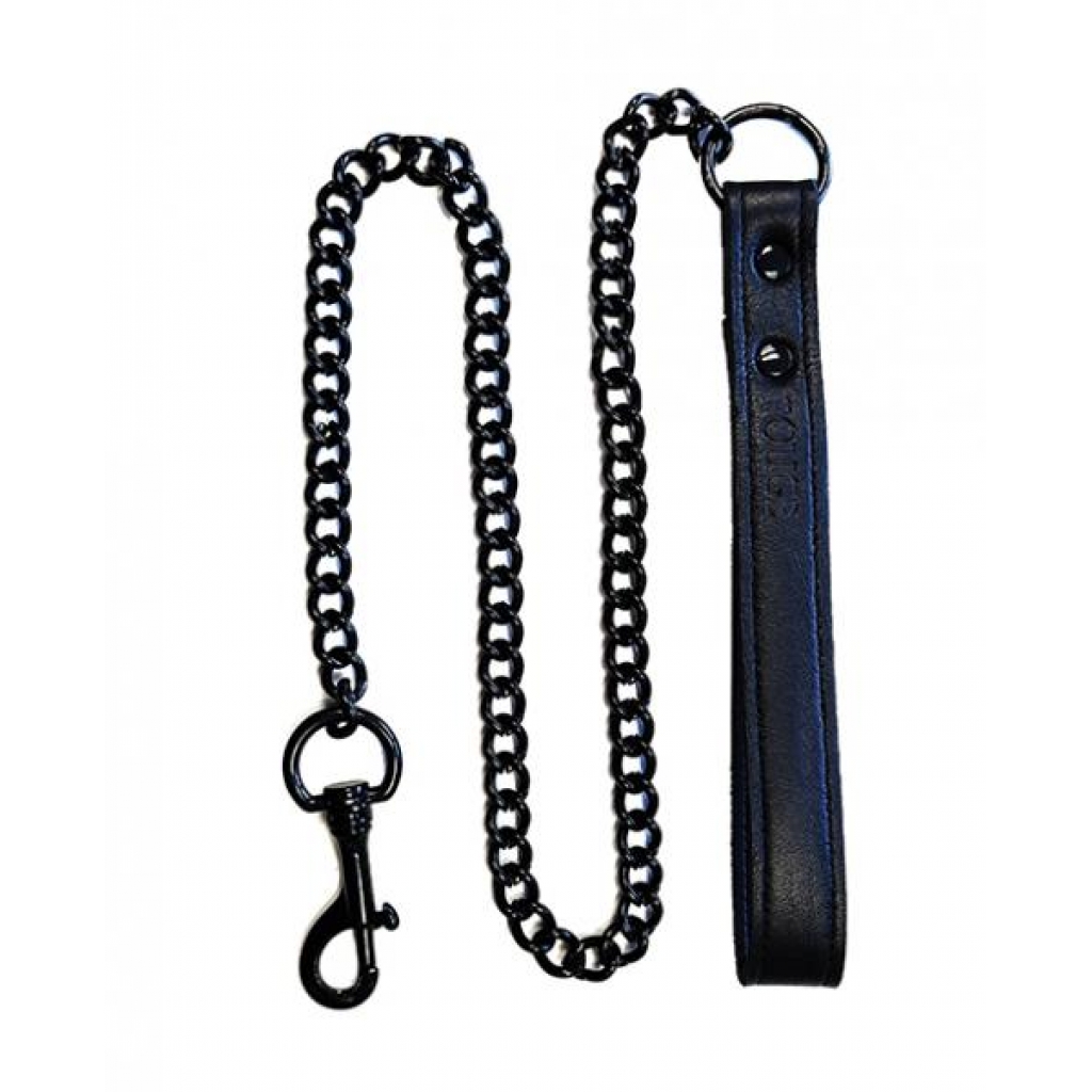 Rouge Leather Lead - Black With Black