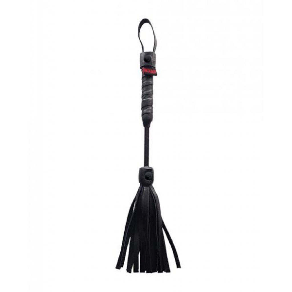 Rouge Mini Leather Flogger - Premium Black