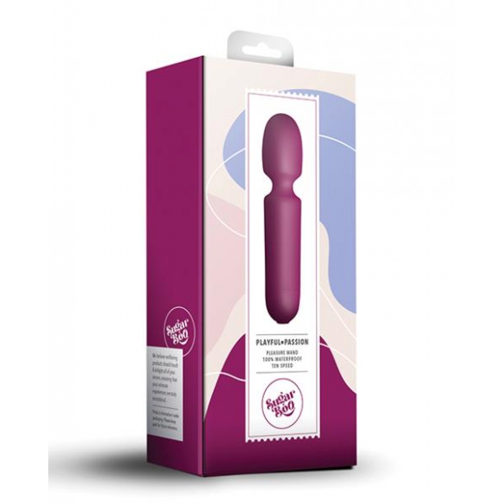 Sugarboo Playful Passion Wand Vibrator - Burgundy Red