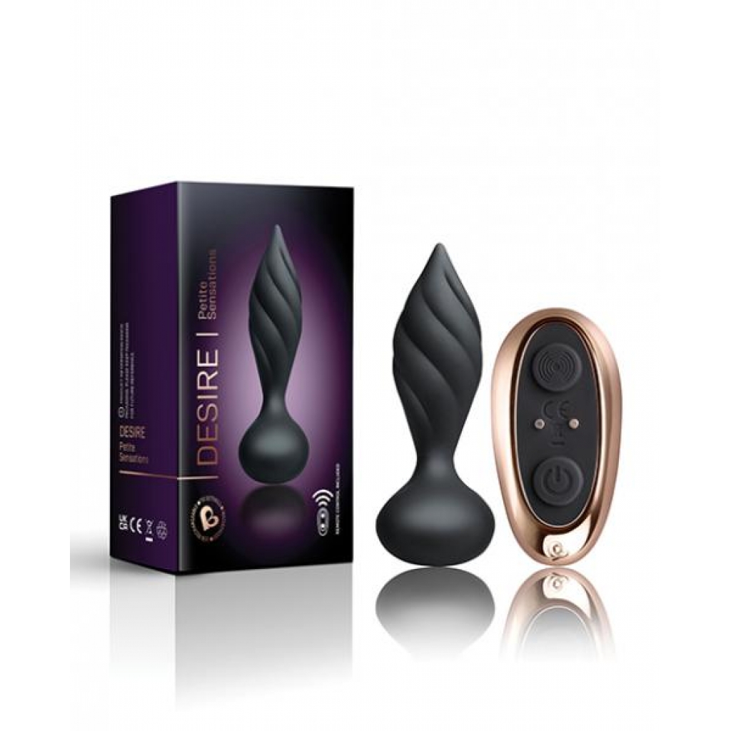 Rocks Off Petite Sensations Desire Plug with Remote - Black