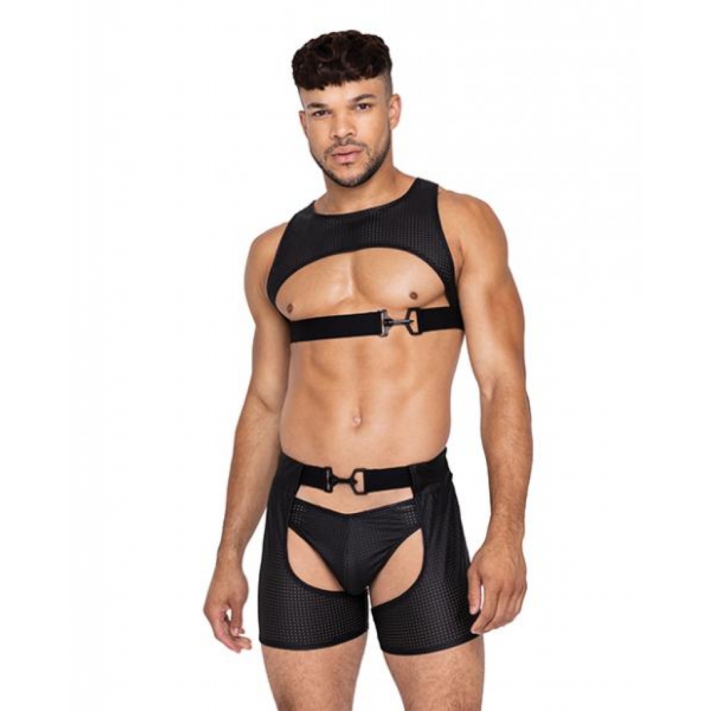 Master Harness with Hook & Ring Closure - Black - XL