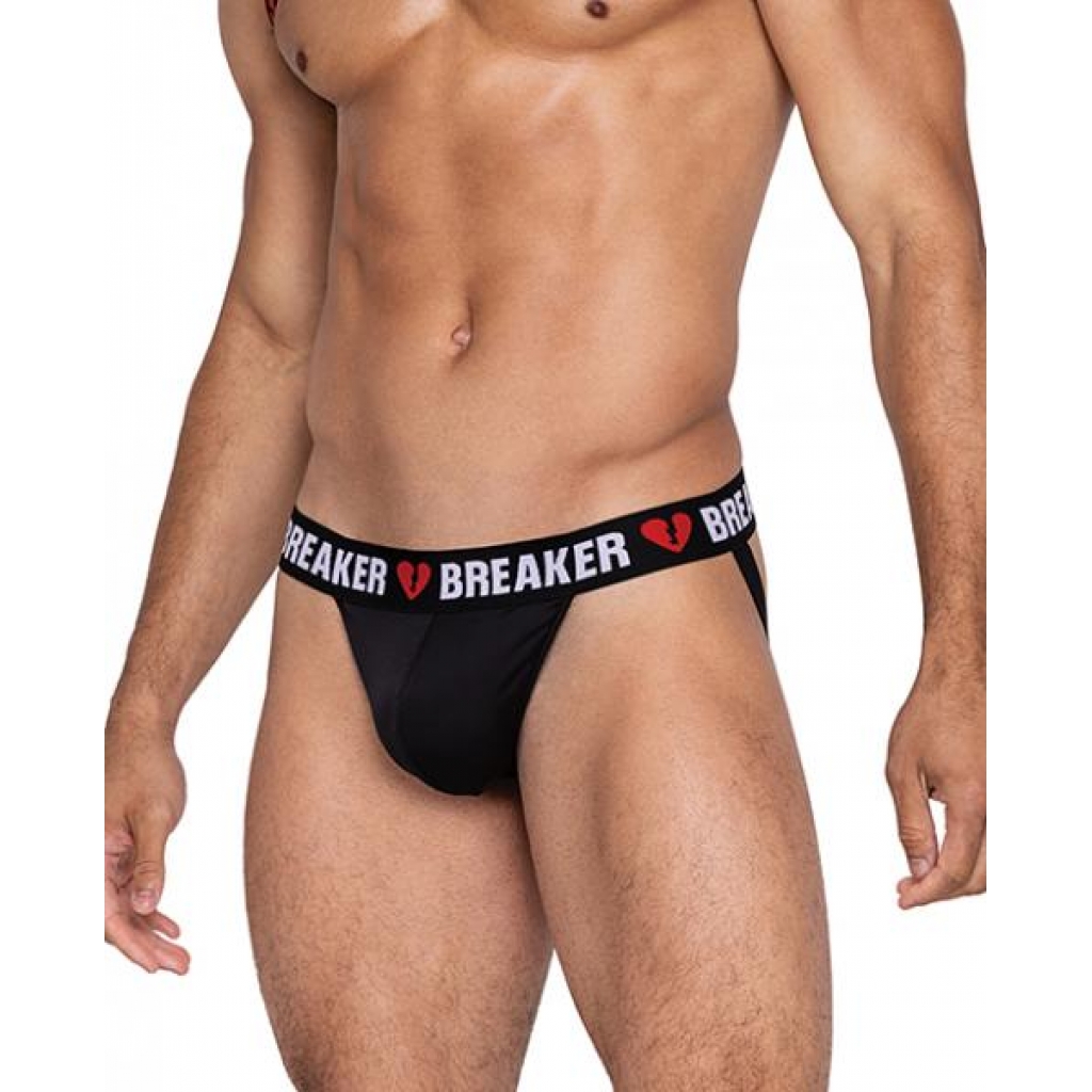 Heartbreaker Jockstrap with Contoured Pouch - Black/Red Large