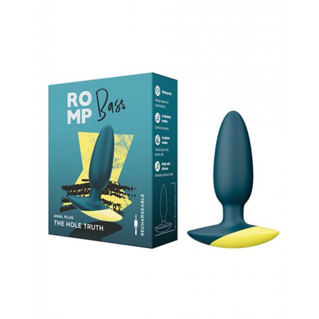 ROMP Bass Vibrating Anal Plug in Teal Green