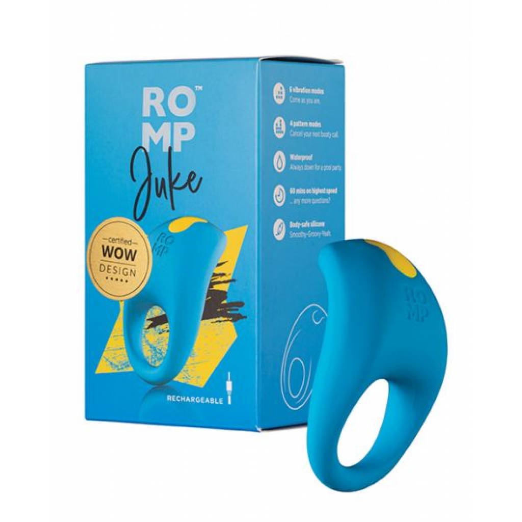 ROMP Juke Vibrating Penis Ring - Blue