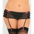 Ultra Sexy Crotchless Mesh Skirted Thong - Black 3X/4X