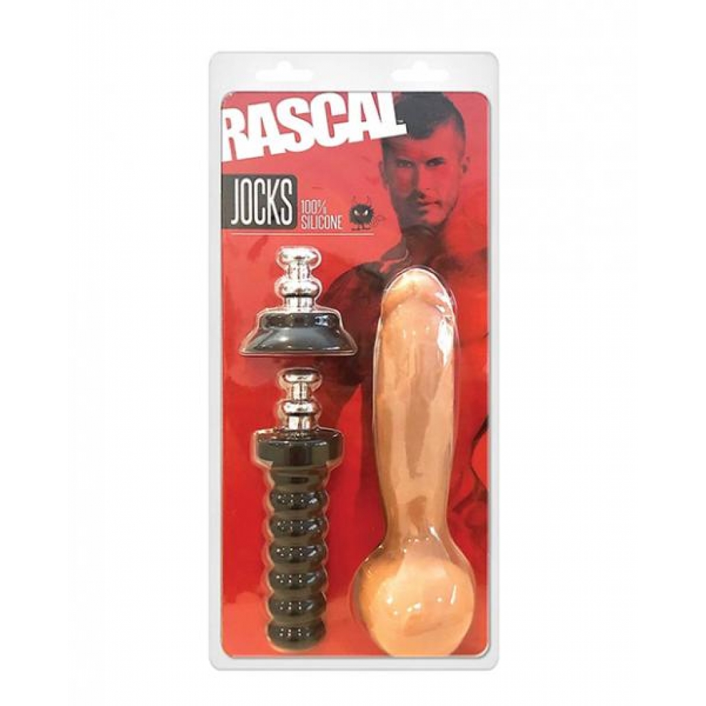 Rascal 8 Inch Cock with Rammer & Suction - Beige