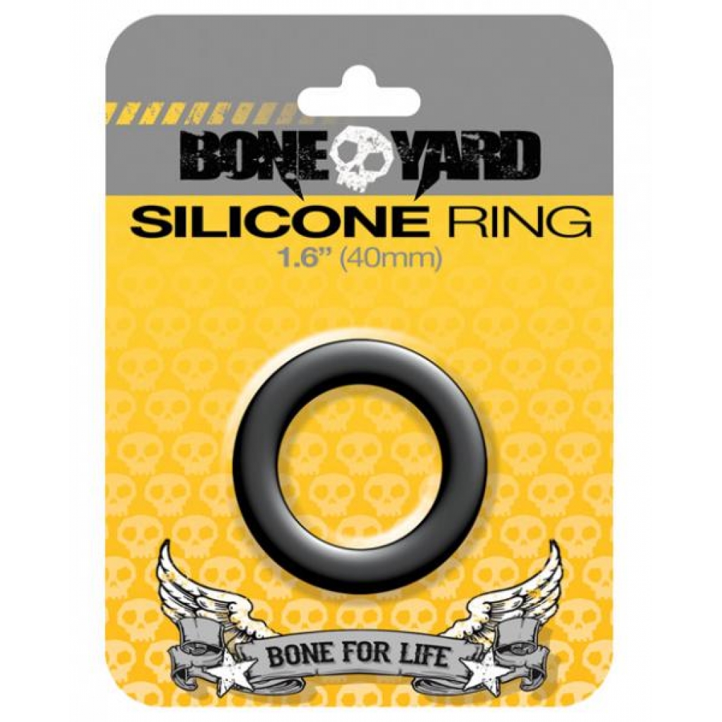 Boneyard Silicone Ring - 1.6 inches Black