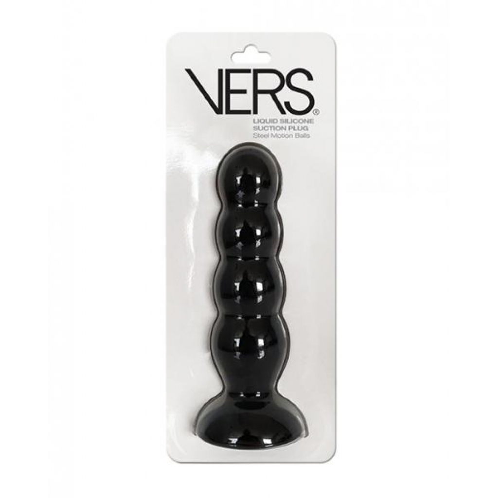 VERS Liquid Silicone Suction Plug - Luxurious Black