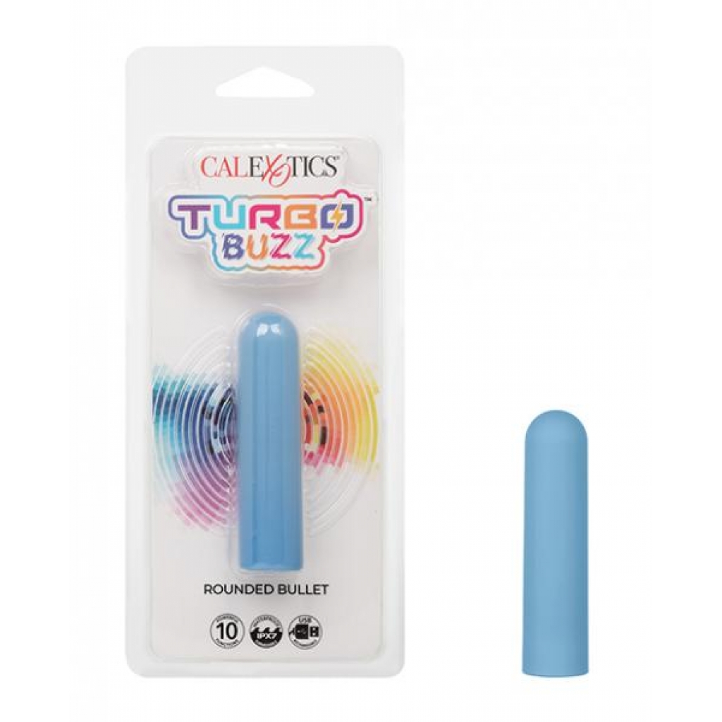 Turbo Buzz Rounded Bullet Vibrator - Blue