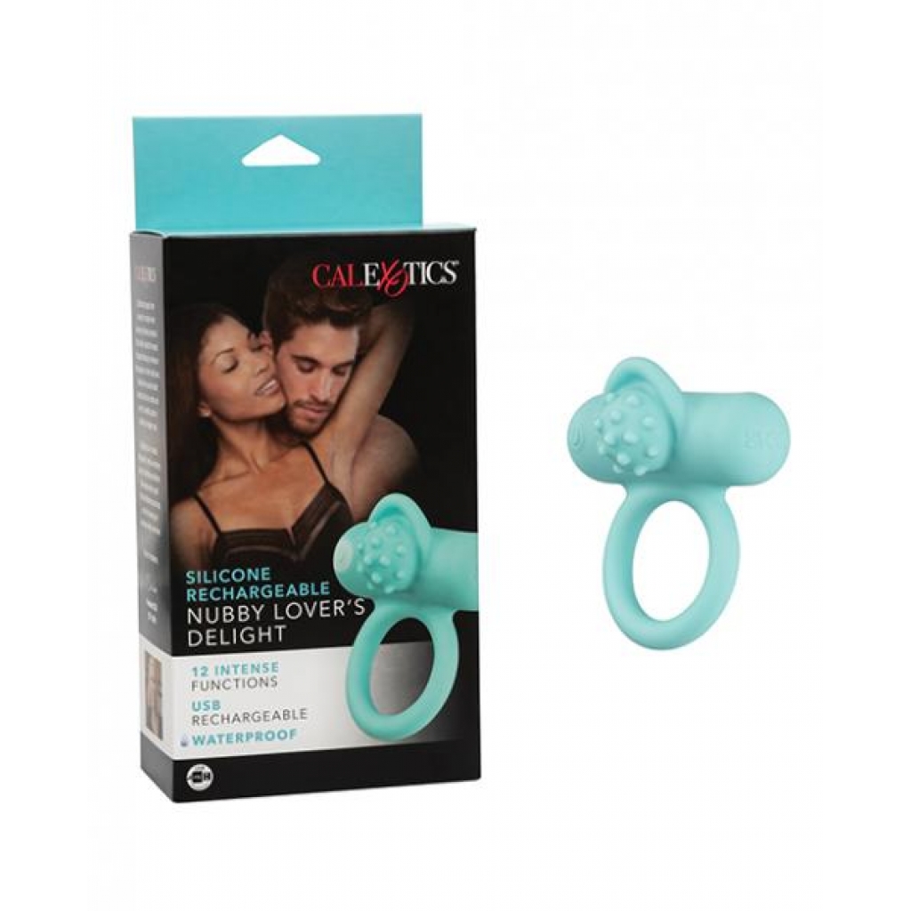 Silicone Rechargeable Nubby Lovers Delight Blue