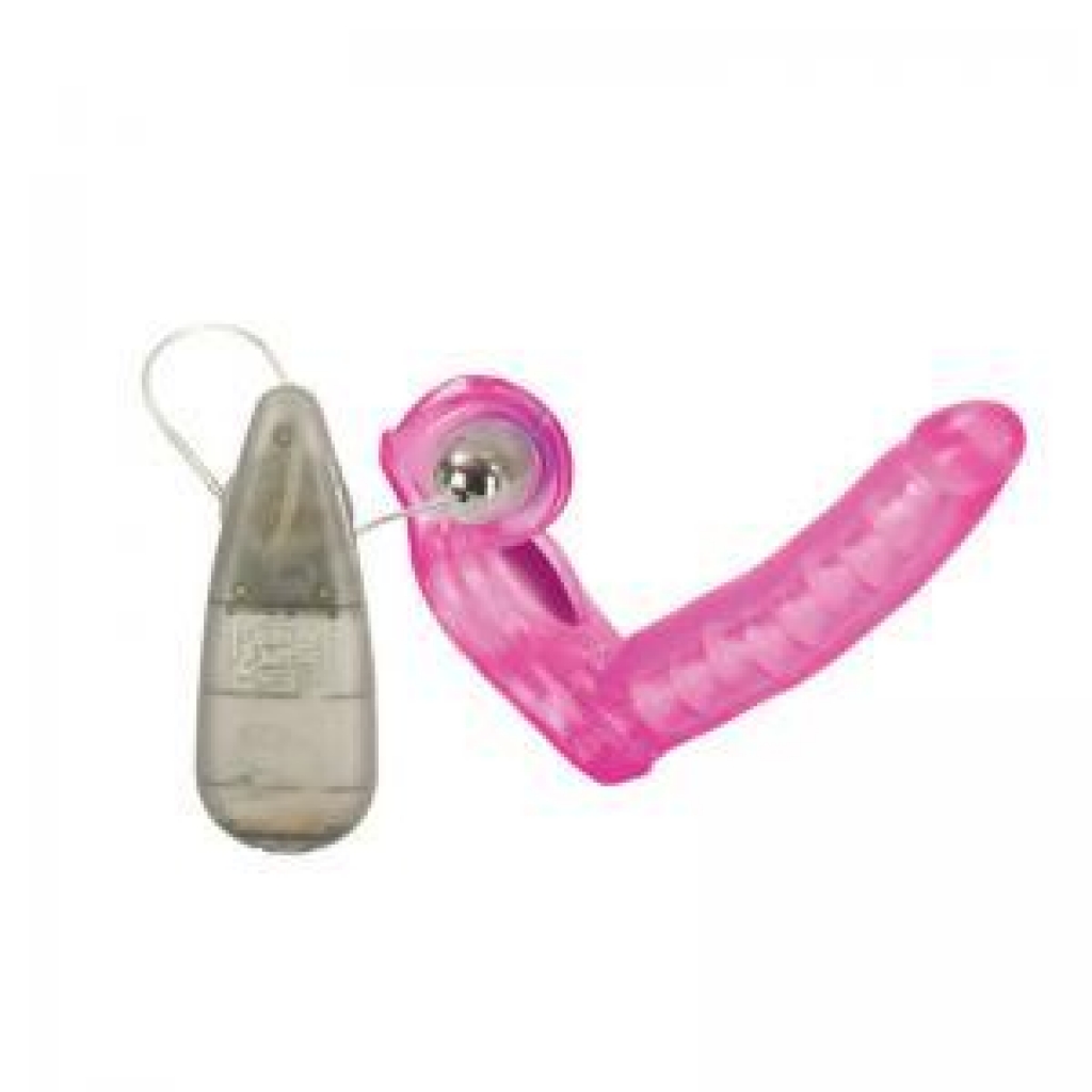 The Ultimate Triple Stimulator Flexible Dong with Cock Ring - Pink