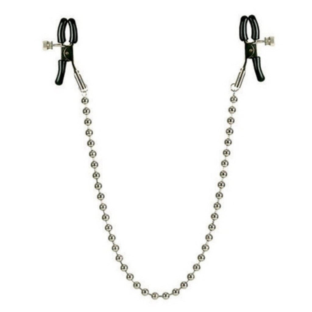 Nipple Clamps with Silver Beaded Chain