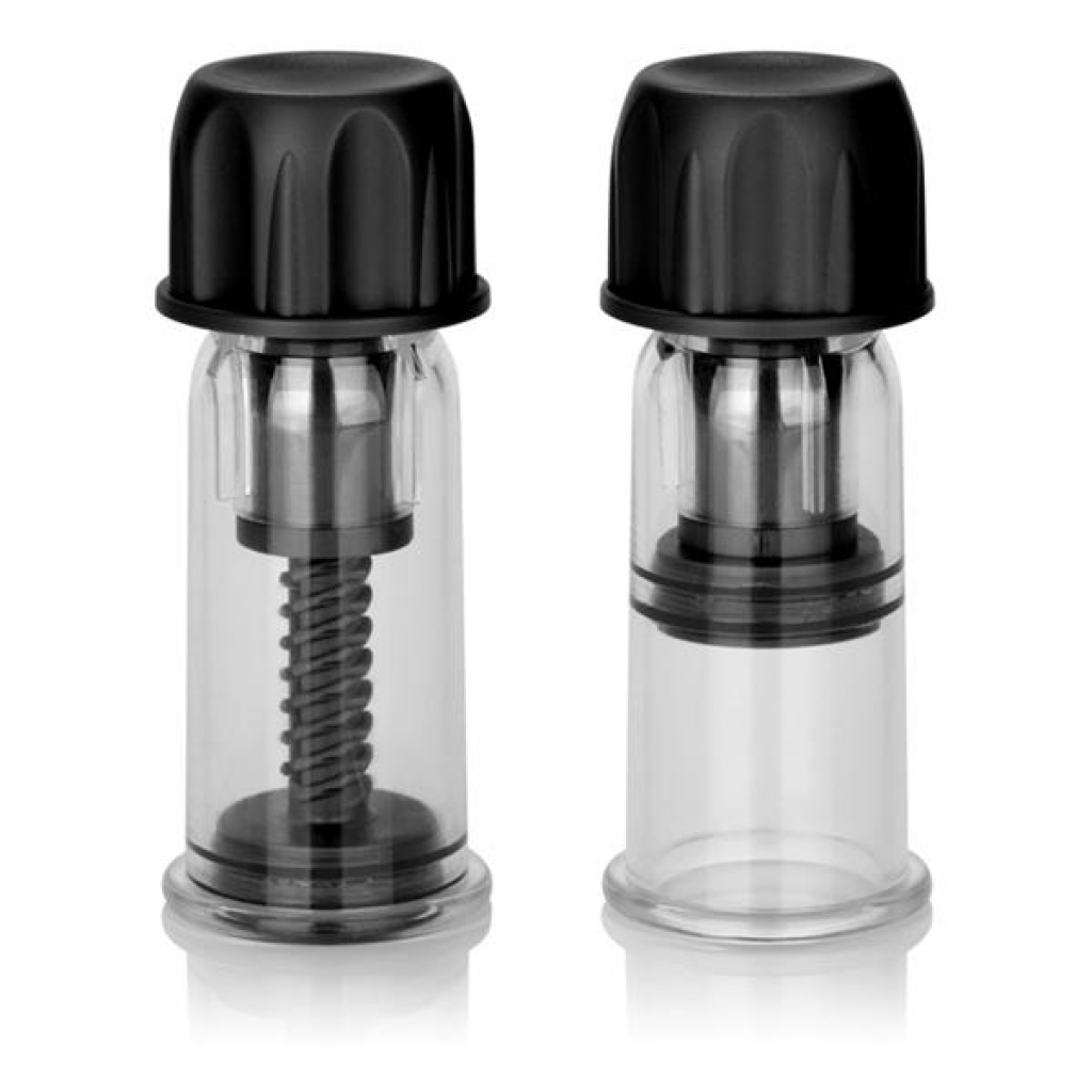 Nipple Play Vacuum Twist Suckers in Black