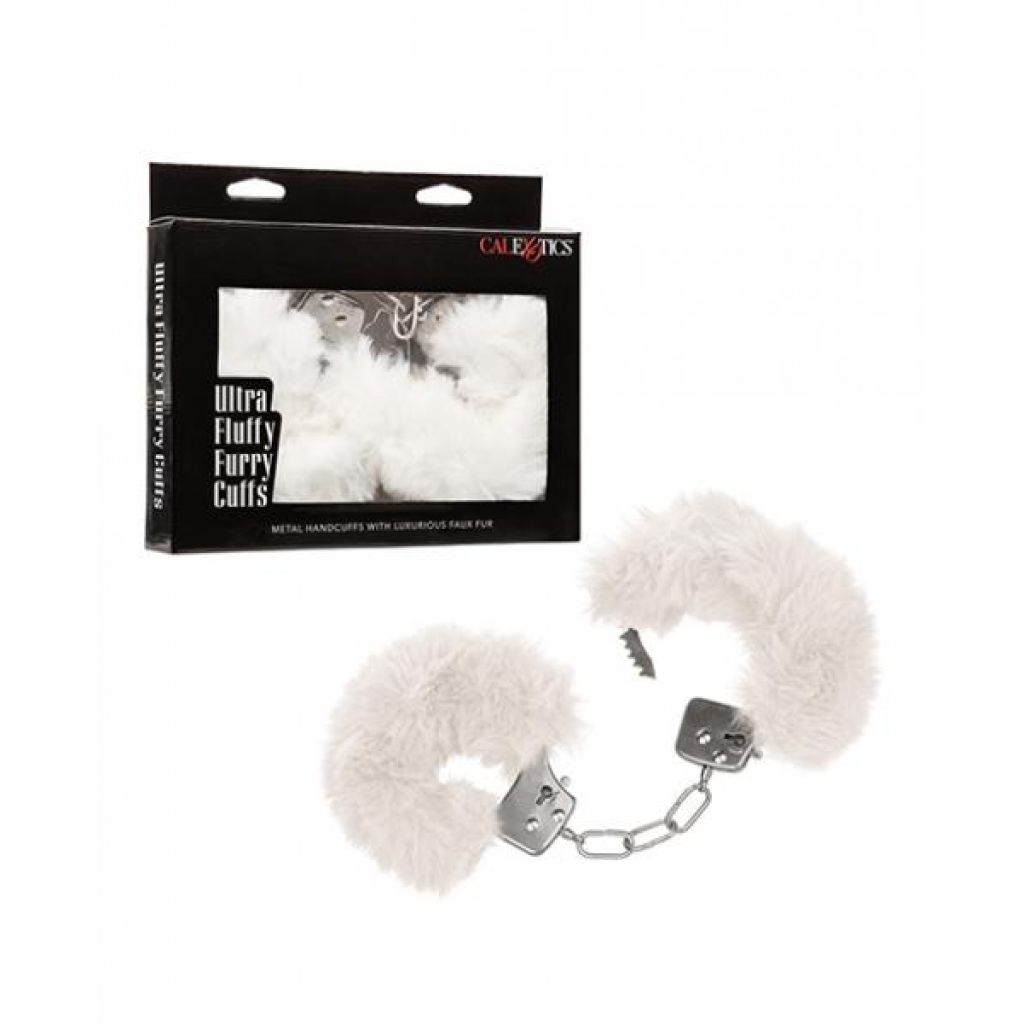 Ultra Fluffy Furry Cuffs - White for Sensual Restraint