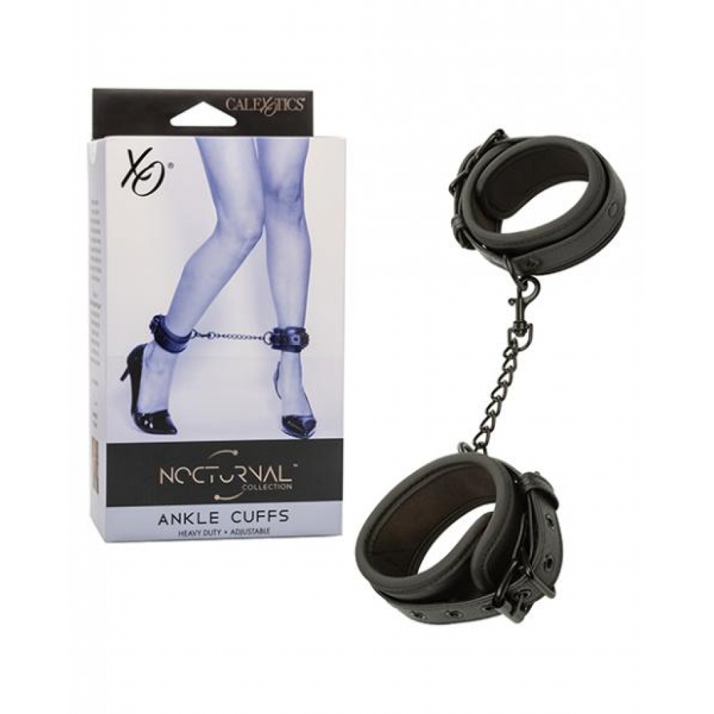 Nocturnal Collection Adjustable Ankle Cuffs - Black