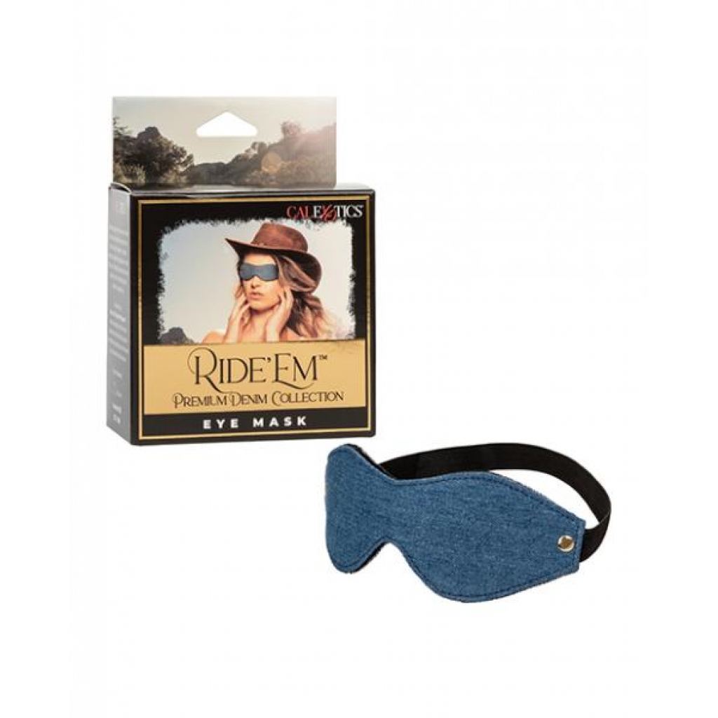 Ride 'em Premium Denim Collection Eye Mask - Blue