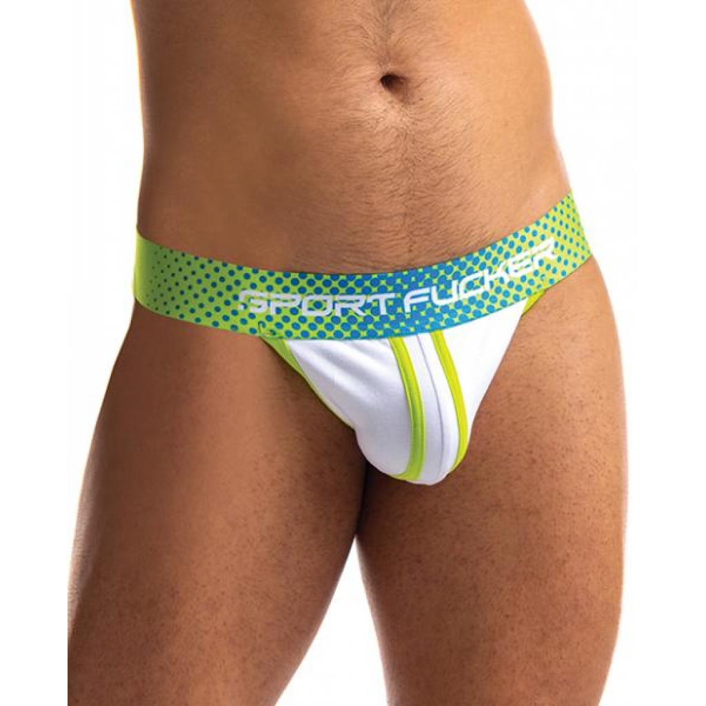 Sport Fucker Jersey Jock - L Green/White