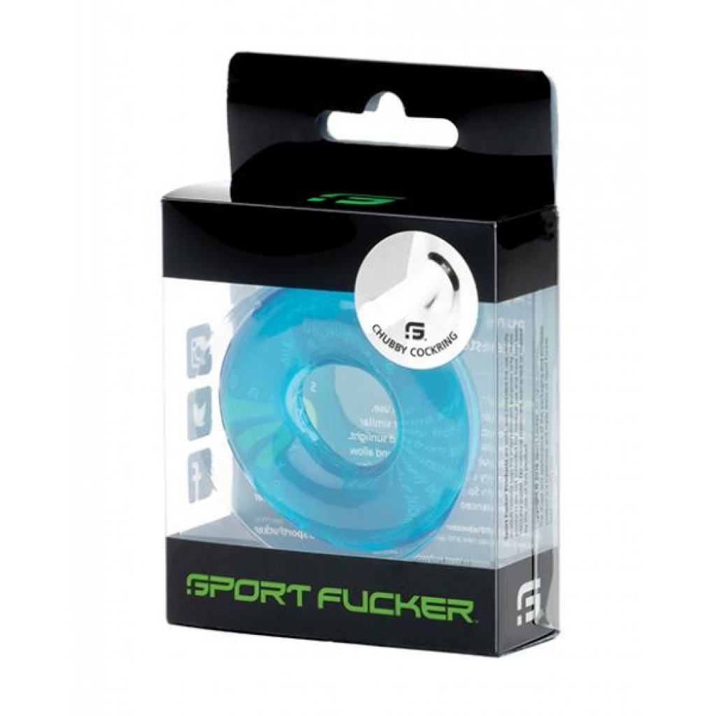 Sport Fucker Chubby Cockring - Ice Blue Teal