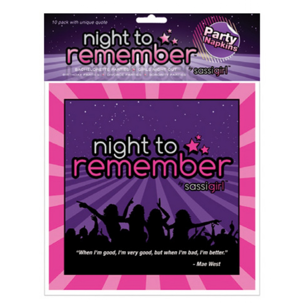 Night to Remember Standard Napkins - 10 Pack