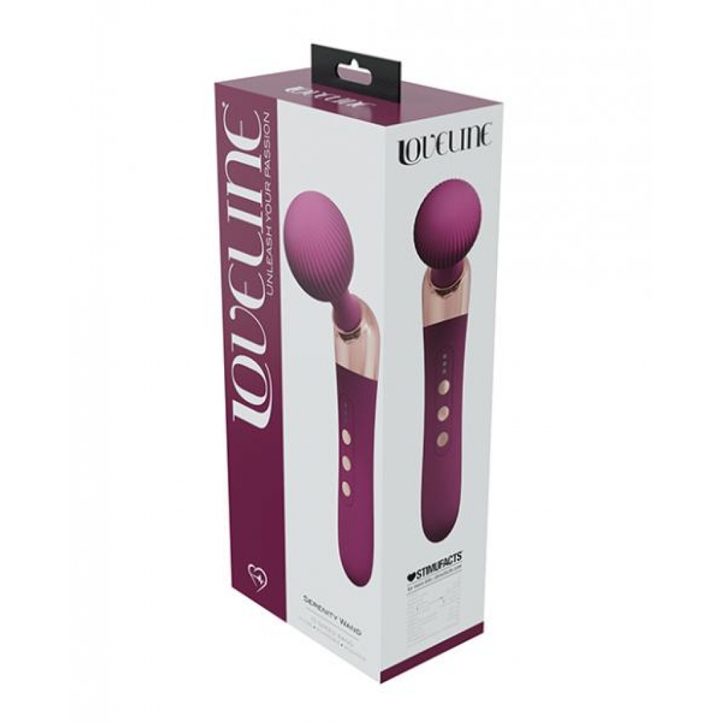 Shots Loveline Serenity Wand Massager - Burgundy Red