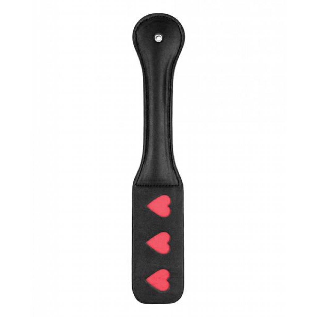 Ouch Hearts Impression Paddle - Black