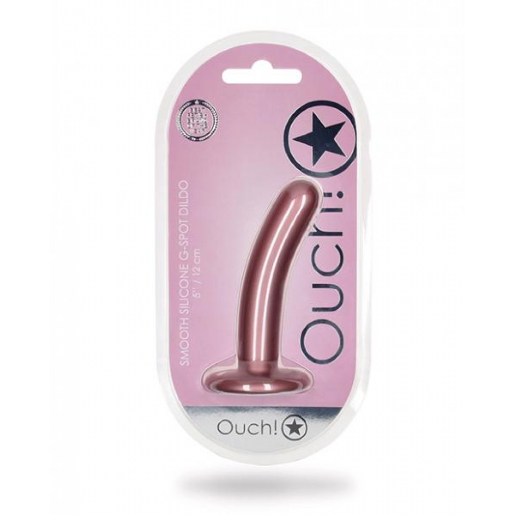 5-Inch Smooth G-Spot Dildo - Rose Gold