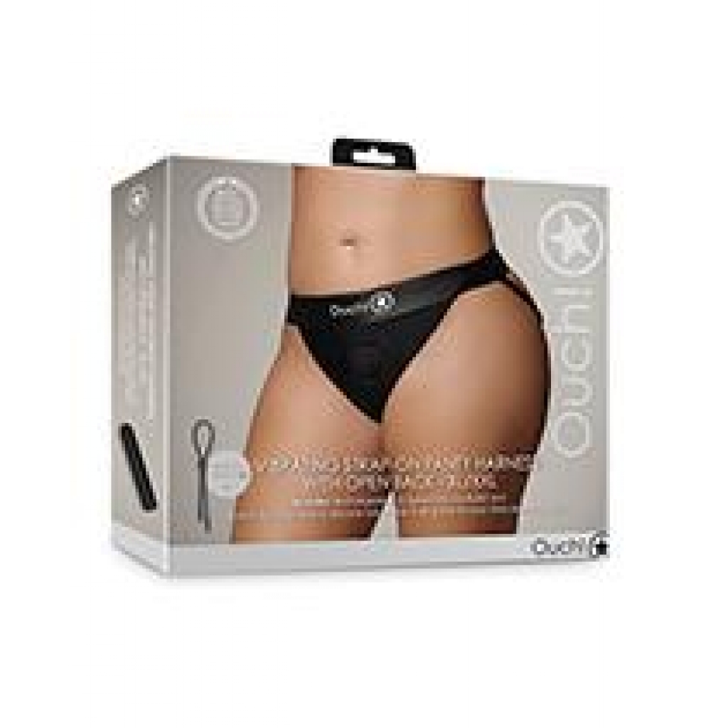 Vibrating Strap-On Panty Harness with Open Back