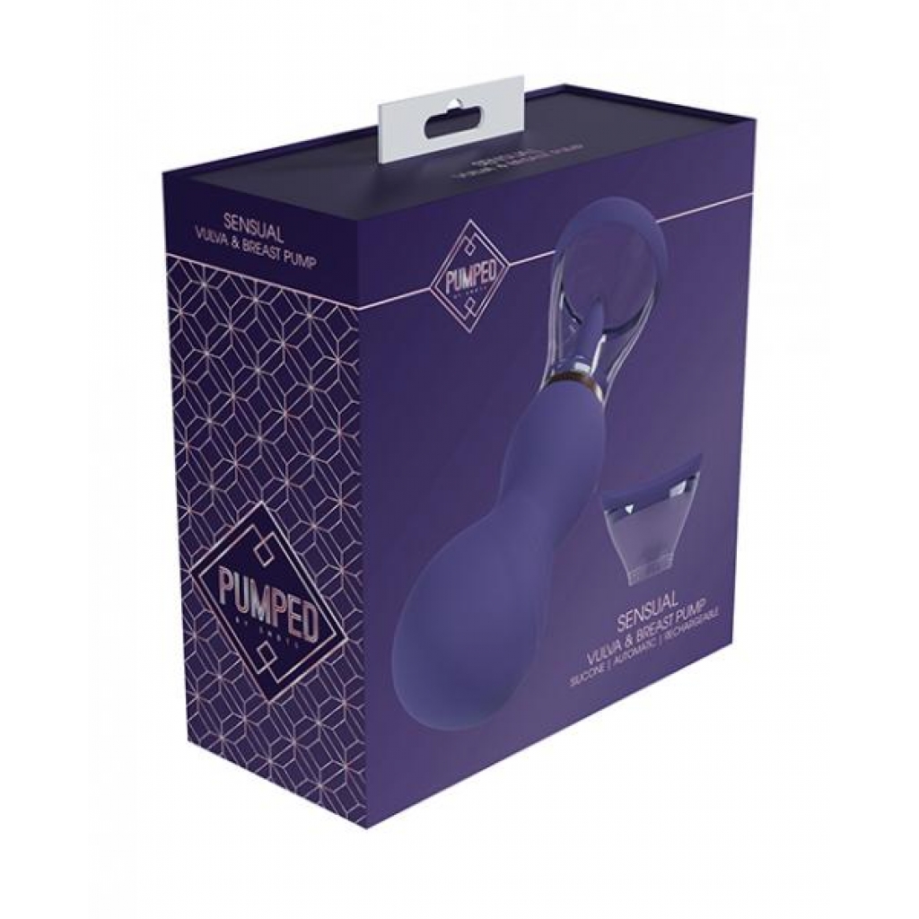 Shots Pumped Sensual Rechargeable Vulva & Breast Pump - Purple