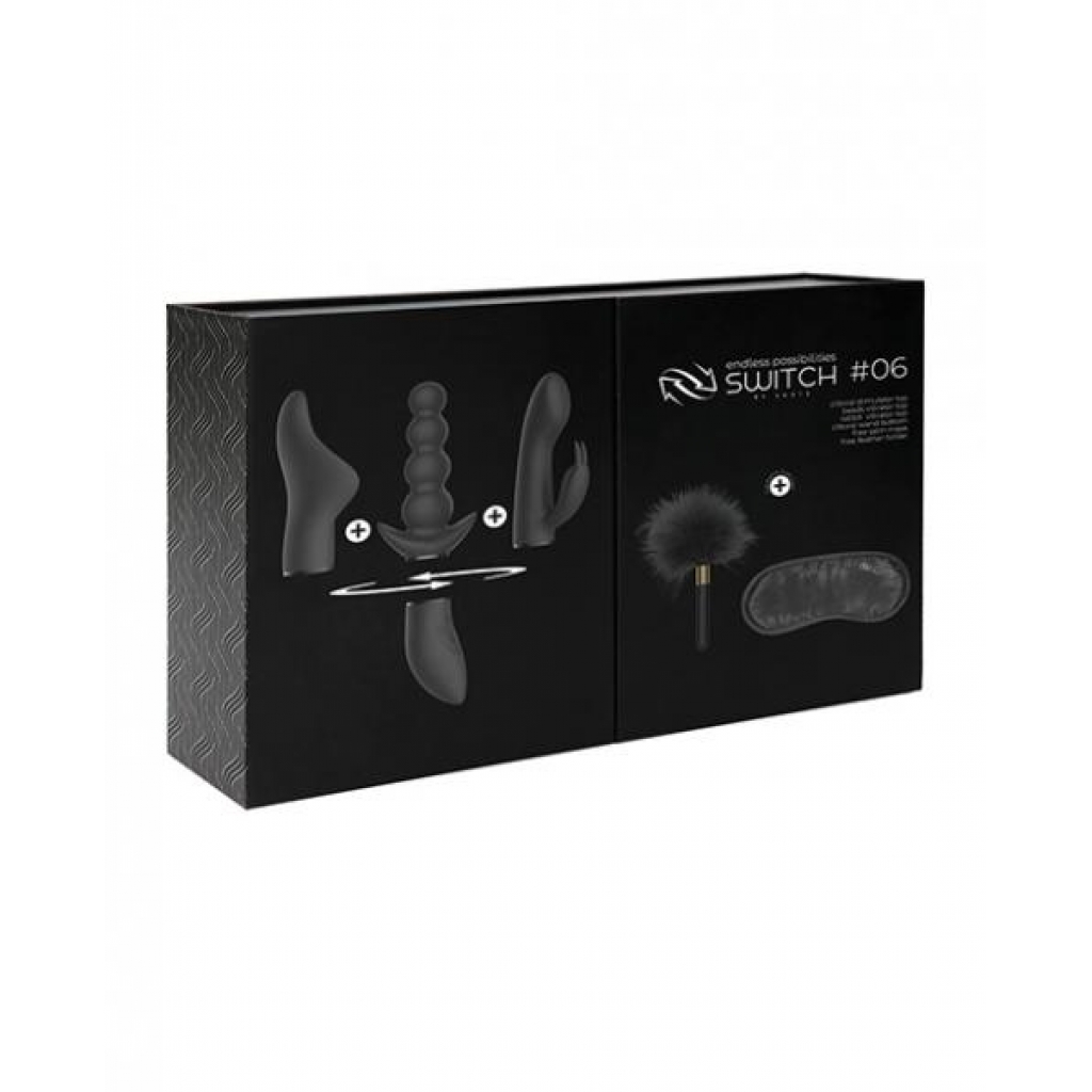 Shots Switch Pleasure Kit #6 - Black with Interchangeable Attachments