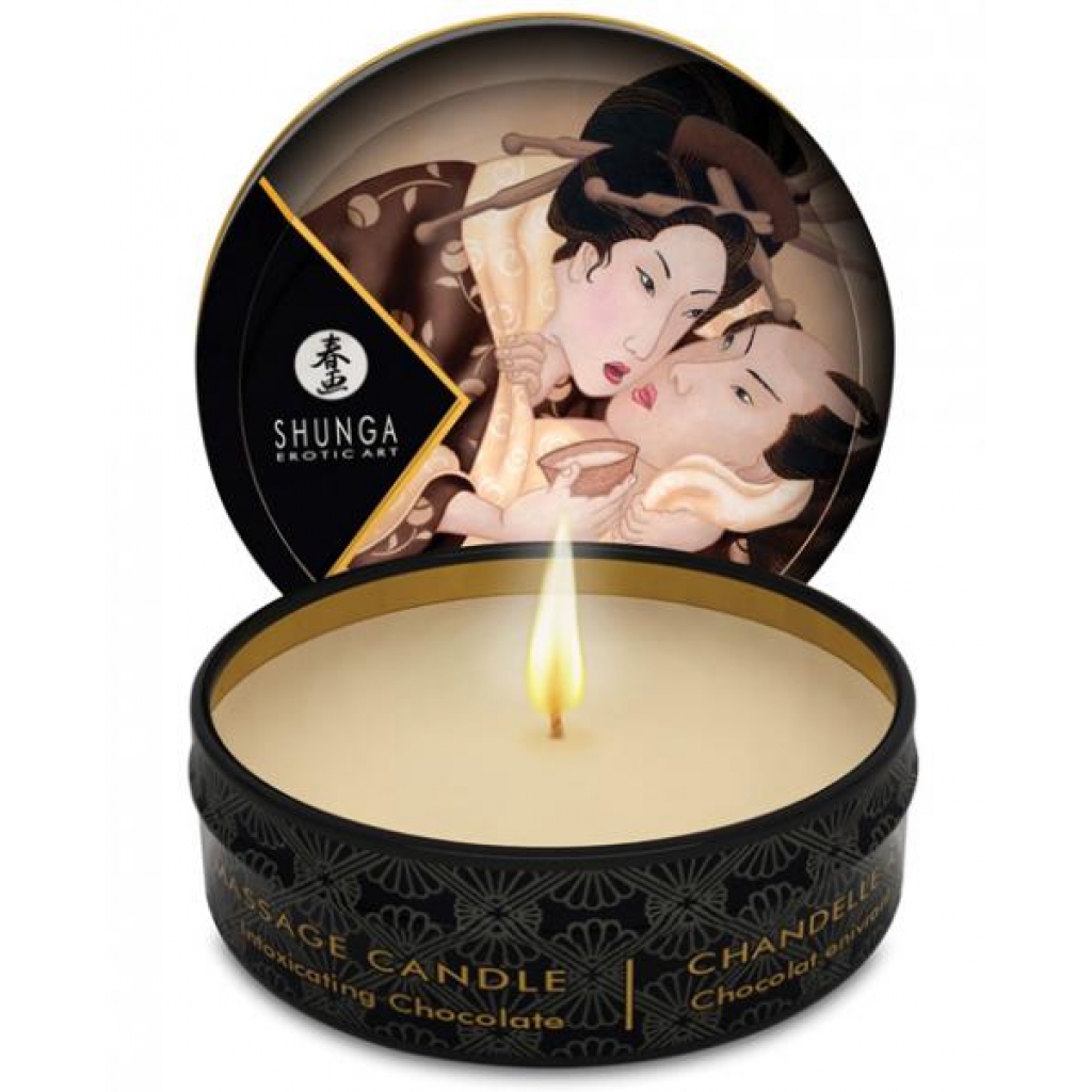 Shunga Excitation Mini Massage Candle Intoxicating Chocolate 1oz