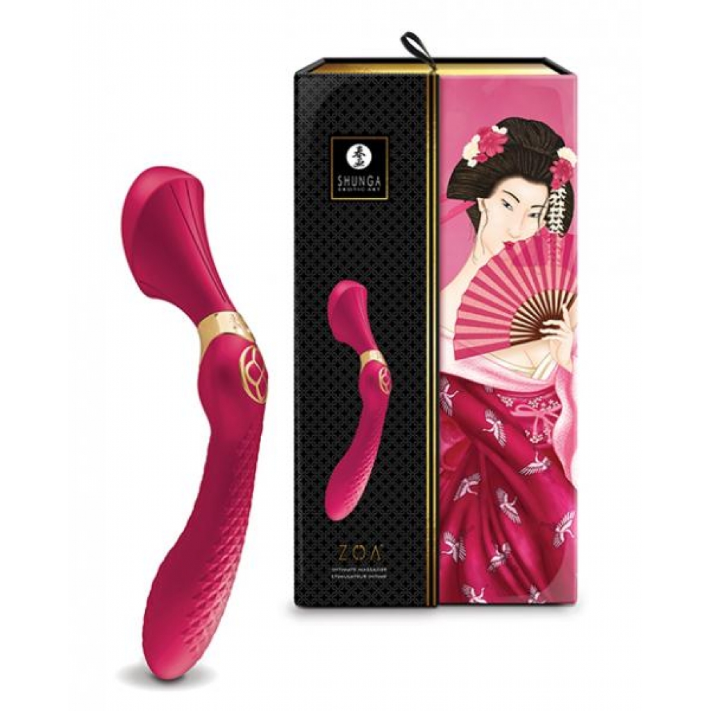 Shunga Zoa Intimate Massager - Raspberry Red