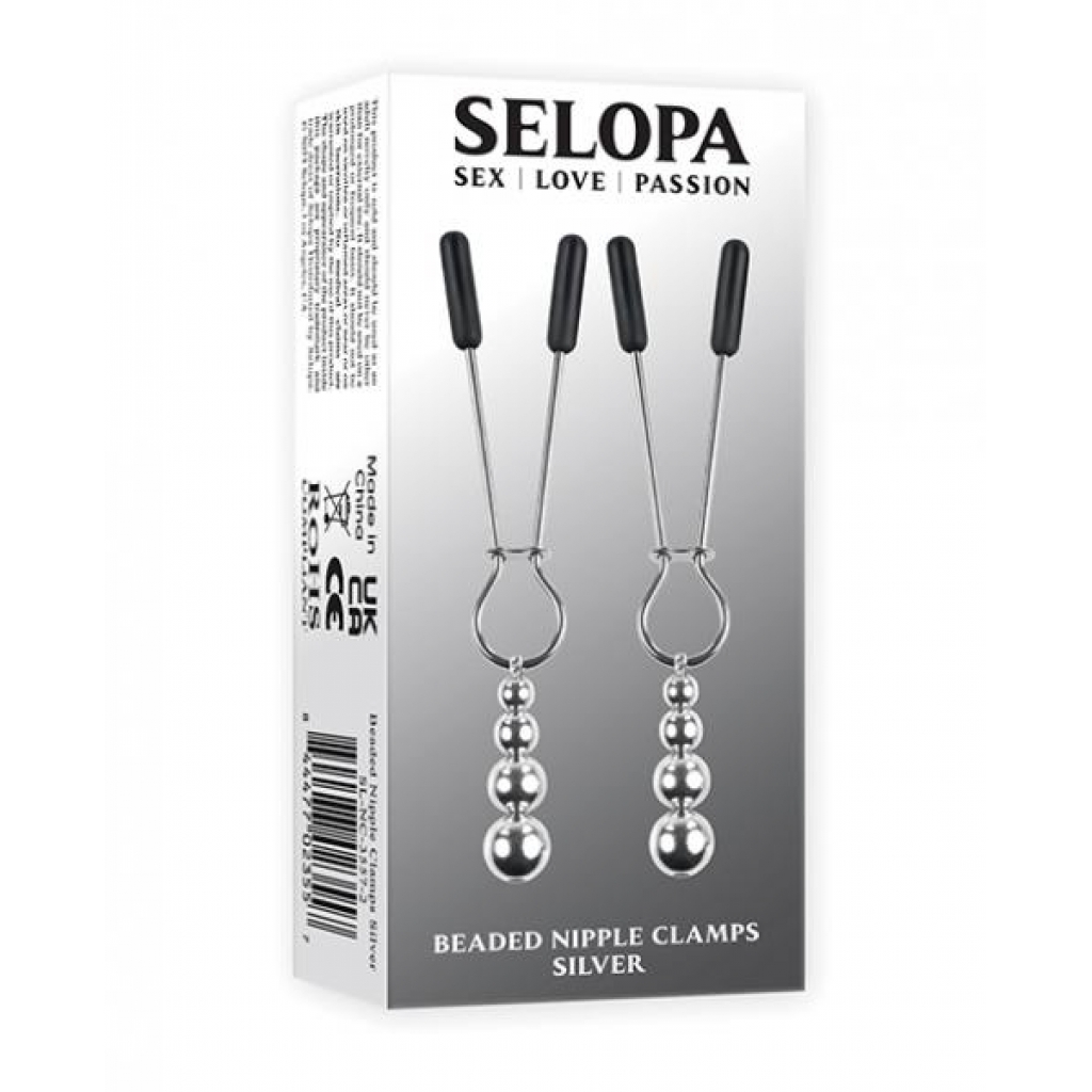 Selopa Beaded Nipple Clamps - Silver Sensation